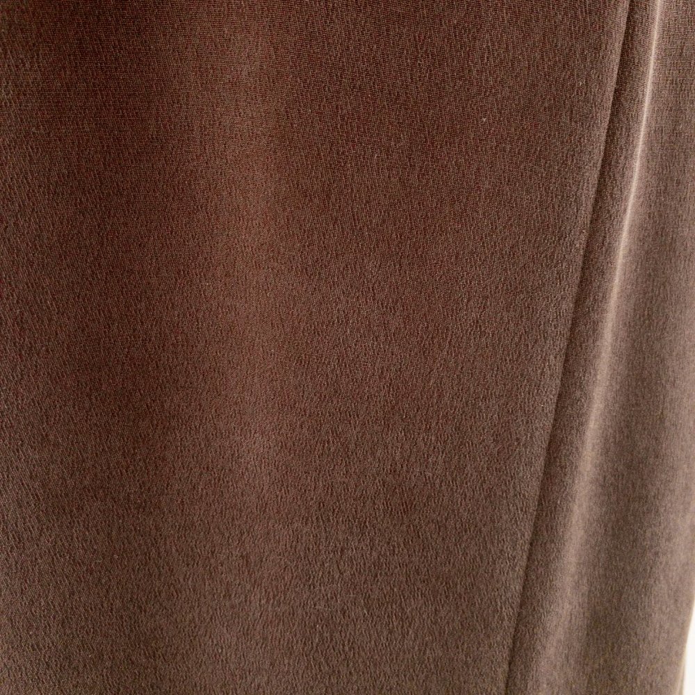 Vintage 90s M Sueded Silk Skirt Power Suit Brown - Picture 8 of 16
